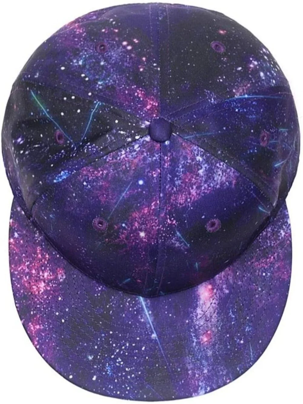 Unisex Purple Galaxy Snapback Hat Hip Hop Style Colorful Adjustable Baseball Cap
